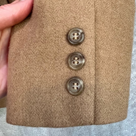 Brooks Brothers Tan Womens Camel Hair Wool Blazer Sz 8 Button Career Office Work - Picture 8 of 15